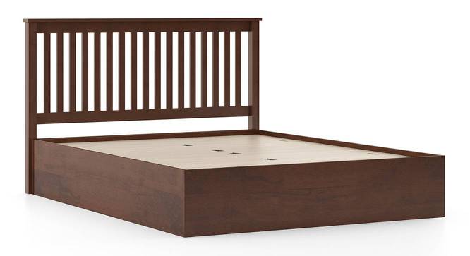 Athens Storage Bed With Essential Coir Mattress (King Bed Size, Dark Walnut Finish) by Urban Ladder - - 687364