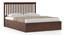 Athens Storage Bed With Essential Coir Mattress (King Bed Size, Dark Walnut Finish) by Urban Ladder - - 687370