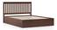 Athens Non Storage Bed With Essential Coir Mattress (King Bed Size, Dark Walnut Finish) by Urban Ladder - - 687371
