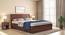 Vermont Storage Bed With Essential Coir Mattress (King Bed Size, Dark Walnut Finish) by Urban Ladder - - 687694