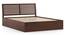 Vermont Storage Bed With Essential Coir Mattress (King Bed Size, Dark Walnut Finish) by Urban Ladder - - 687722