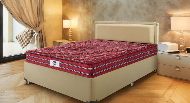 Tartania Pocket Spring Mattress - King Size (King Mattress Type, 6 in Mattress Thickness (in Inches), 72 x 72 in Mattress Size, Maroon) by Urban Ladder - Front View Design 1 - 688604
