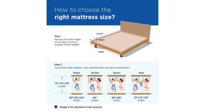 Restonic Sanibel Bonnel Spring Mattress - Single Size (Beige, Single Mattress Type, 6 in Mattress Thickness (in Inches), 72 x 30 in Mattress Size) by Urban Ladder - Cross View Design 1 - 689328