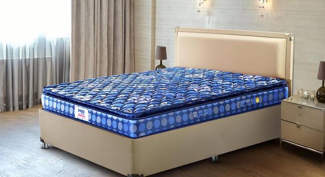 Springkoil Bonnel Spring Pillow Top Mattress - Queen Size (Blue, Queen Mattress Type, 8 in Mattress Thickness (in Inches), 75 x 60 in Mattress Size) by Urban Ladder - Front View Design 1 - 692023
