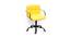 Height-Adjustable Velvet Arm Office Desk Chair (Yellow) by Urban Ladder - Front View Design 1 - 693507