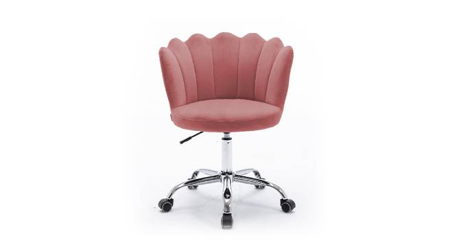 Finger Chair with Wheels Modern Leisure Desk Task Chair (Pink) by Urban Ladder - Design 1 Side View - 693518