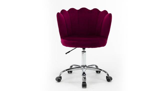 Finger Chair with Wheels Modern Leisure Desk Task Chair (Pink) by Urban Ladder - Design 1 Side View - 693519