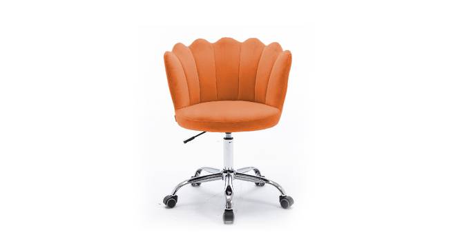 Finger Chair with Wheels Modern Leisure Desk Task Chair (Orange) by Urban Ladder - Design 1 Side View - 693520