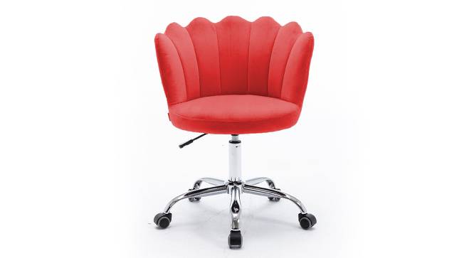 Finger Chair with Wheels Modern Leisure Desk Task Chair (Red) by Urban Ladder - Design 1 Side View - 693521