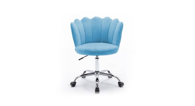 Finger Chair with Wheels Modern Leisure Desk Task Chair (Blue) by Urban Ladder - Design 1 Side View - 693522