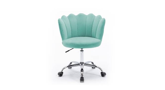Finger Chair with Wheels Modern Leisure Desk Task Chair (Blue) by Urban Ladder - Design 1 Side View - 693523