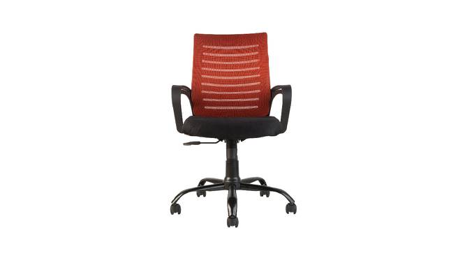 Medium Back Ergonomic Revolving Computer Study Work from Home & Office Chair (Red) by Urban Ladder - Design 1 Side View - 693530