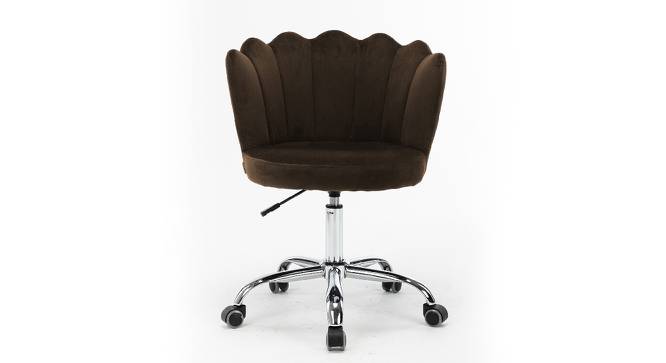 Finger Chair with Wheels Modern Leisure Desk Task Chair (Brown) by Urban Ladder - Design 1 Side View - 693606