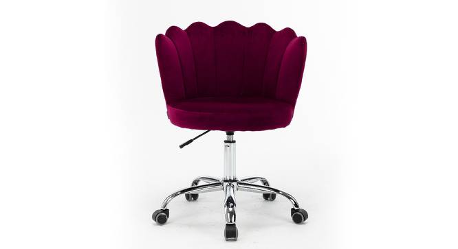 Finger Chair with Wheels Modern Leisure Desk Task Chair (Pink) by Urban Ladder - Design 1 Side View - 693613