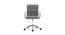 Velvet Height Adjustable Swivel Office Computer Barstool Armrest Desk Office Chair (Grey) by Urban Ladder - Design 1 Side View - 693626