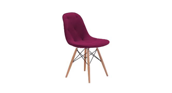 Eames Replica Cushioned Velvet Living Room Dining Chair (Powder Coating Finish) by Urban Ladder - Front View Design 1 - 693697