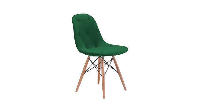 Eames Replica Cushioned Velvet Living Room Dining Chair (Powder Coating Finish) by Urban Ladder - Front View Design 1 - 693698