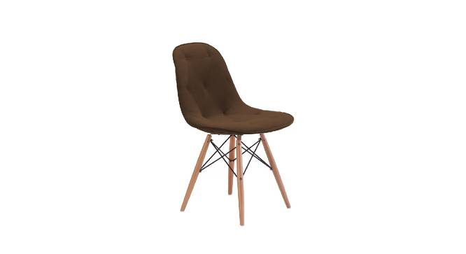 Eames Replica Cushioned Velvet Living Room Dining Chair (Powder Coating Finish) by Urban Ladder - Front View Design 1 - 693700
