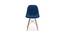 Eames Replica Cushioned Velvet Living Room Dining Chair (Powder Coating Finish) by Urban Ladder - Design 1 Side View - 693717