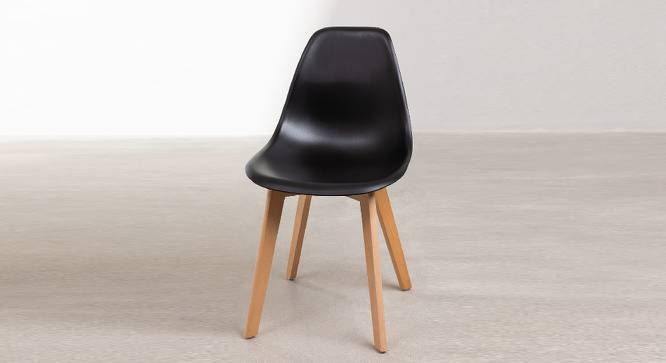 Scand Nordic Dining Chair in Black Color (Matte Finish) by Urban Ladder - Design 1 Side View - 693730