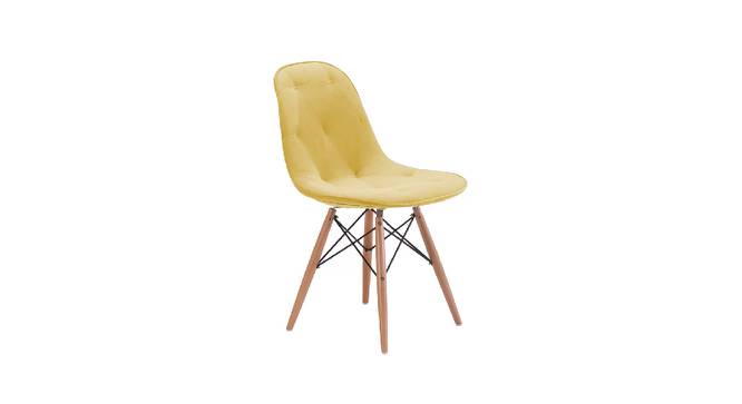 Eames Replica Cushioned Velvet Living Room Dining Chair (Powder Coating Finish) by Urban Ladder - Front View Design 1 - 693771
