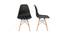 Style Modern Dining Armless Molded ABS Plastic Side Chair Set of 2 (Matte Finish) by Urban Ladder - Design 1 Dimension - 693802