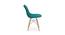 Eames Replica Cushioned Velvet Living Room Dining Chair (Powder Coating Finish) by Urban Ladder - Ground View Design 1 - 693831
