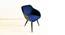 Unique PU Velvet Fabric with Flower Fabric Dining Chair (Powder Coating Finish) by Urban Ladder - Front View Design 1 - 693888