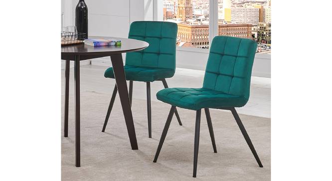Furst Tufted Velvet Upholstered Side Chair (Powder Coating Finish) by Urban Ladder - Design 1 Side View - 693904