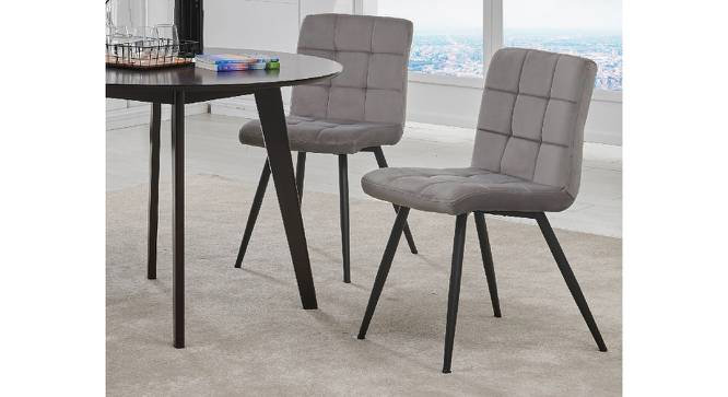Furst Tufted Velvet Upholstered Side Chair (Powder Coating Finish) by Urban Ladder - Design 1 Side View - 693905
