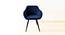 Unique PU Velvet Fabric with Flower Fabric Dining Chair (Powder Coating Finish) by Urban Ladder - Design 1 Side View - 693911