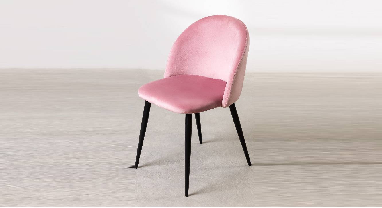 Romantic Vintage Metal Dining Chair set of 1 in Powder Coating Finish