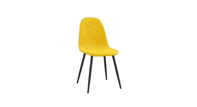 Eames Replica Quilted Velvet Dining Chair (Powder Coating Finish) by Urban Ladder - Front View Design 1 - 694290