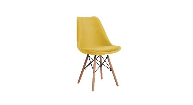 Eames Replica Nordan DSW Stylish Modern Cushion Fabric Side Dining Chair (Powder Coating Finish) by Urban Ladder - Front View Design 1 - 694291
