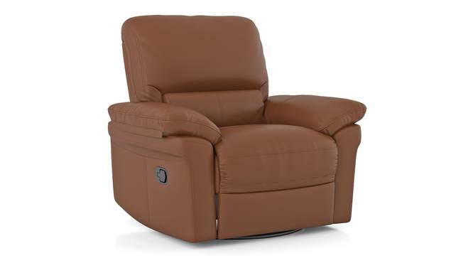 Bernice 3 Seater Fabric Recliner in Tan Fabric (Tan, One Seater) by Urban Ladder - Side View - 