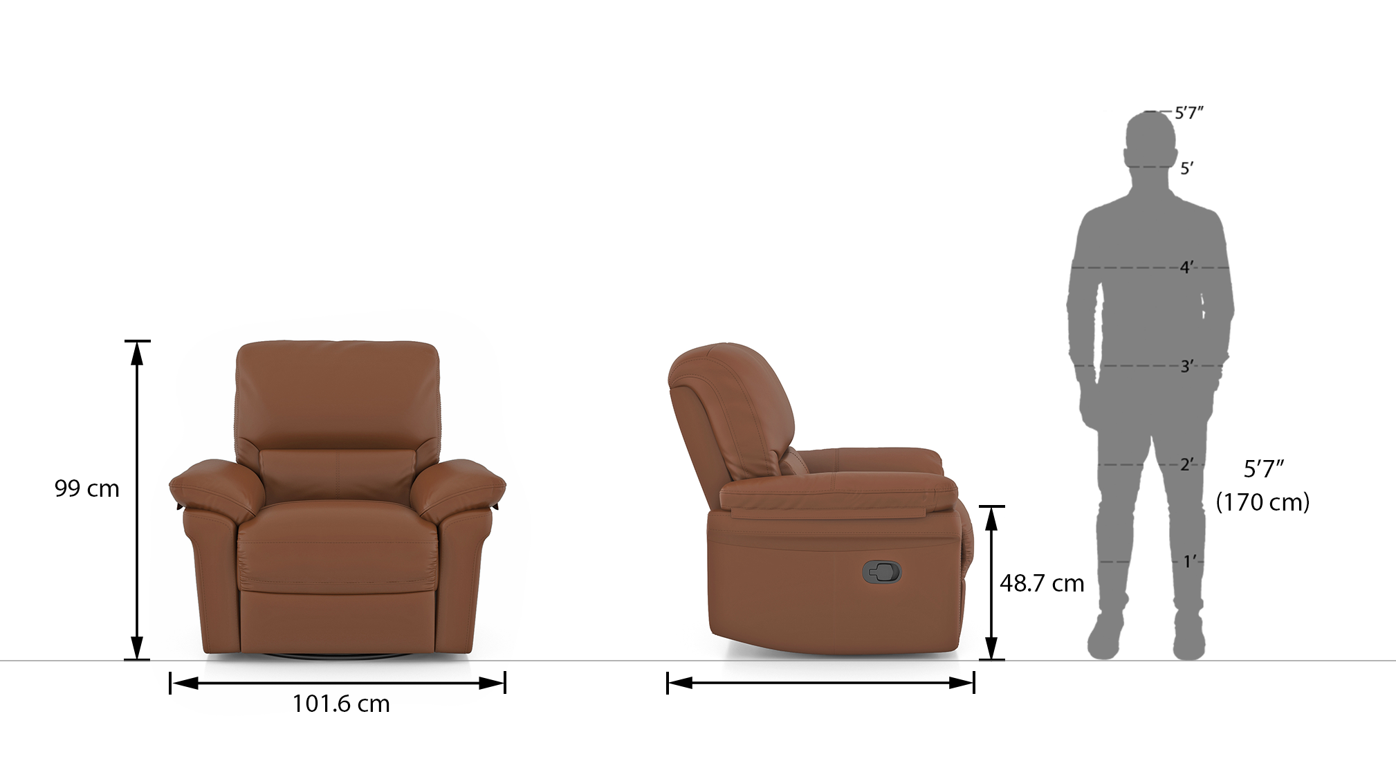 Bernice 1 seater tan 9