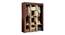 Scott Collapsible 3 Door Wardrobe (Brown Finish) by Urban Ladder - Side View - 