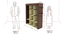 Scott Collapsible 3 Door Wardrobe (Brown Finish) by Urban Ladder - Dimension - 