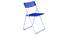 Cruise Metal Foldable Chair - Blue (Blue) by Urban Ladder - Front View - 