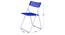 Cruise Metal Foldable Chair - Blue (Blue) by Urban Ladder - Dimension - 