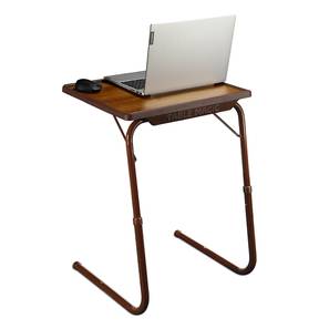 Table Design Mark Plastic Laptop Table in Brown Colour
