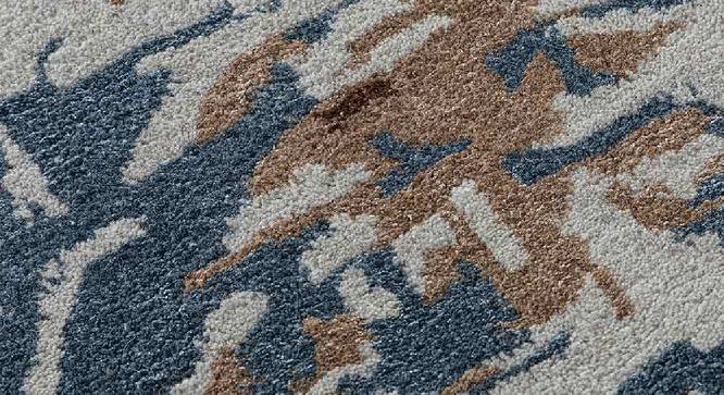 Zariya Hand Tufted Blue/Ivory Woollen Viscose cotton Blend Rugs 10X8 FT (Blue, 8 x 5 Feet Carpet Size) by Urban Ladder - Design 1 Side View - 694983