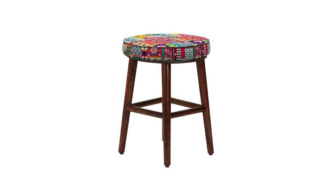 English Cafe Stool (Floral Swirls Red) by Urban Ladder - Design 1 Side View - 695493