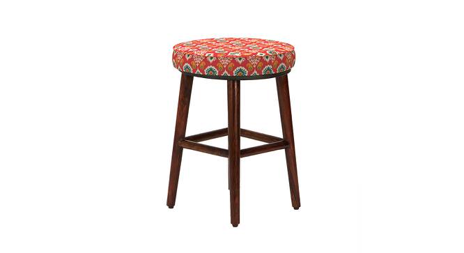 English Cafe Stool (Red Ikkat) by Urban Ladder - Design 1 Side View - 695496