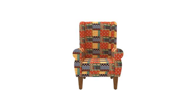 Begum Wing Chair-Boho Patches (Red) by Urban Ladder - Design 1 Side View - 695534