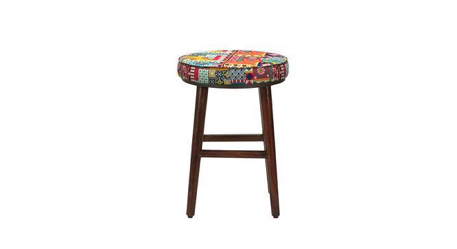 English Cafe Stool (Floral Swirls Red) by Urban Ladder - Front View Design 1 - 695589