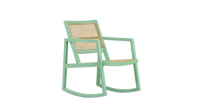 French Rattan Rocking Chair - Teal (Teal) by Urban Ladder - Front View Design 1 - 695624