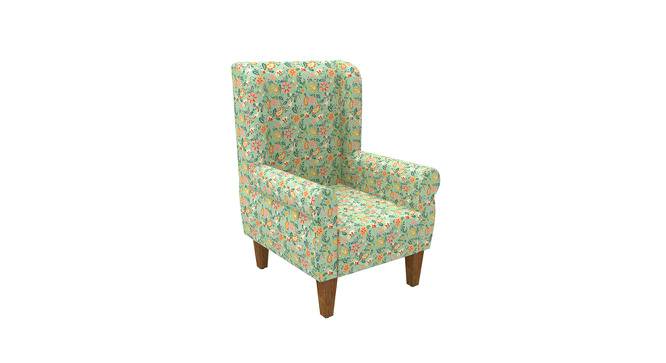 Begum Wing Chair-Boho Patches (Teal) by Urban Ladder - Front View Design 1 - 