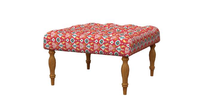 English Ottoman (Red Ikkat) by Urban Ladder - Front View Design 1 - 695658