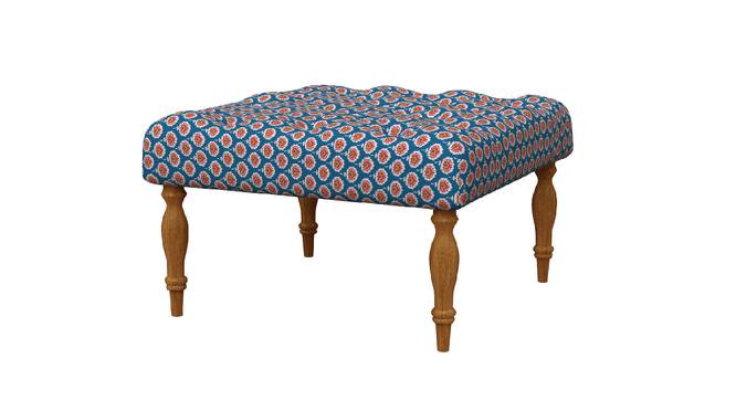 English Ottoman (Blue Ikkat) by Urban Ladder - Front View Design 1 - 695659